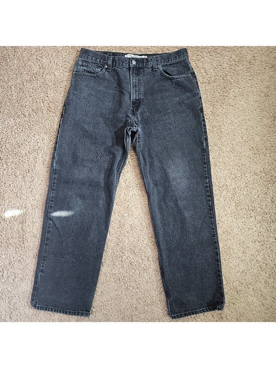 Levi's Other - Levis 550 Relaxed Fit Taper Jeans Mens Tag 36x30 Act 35x28.5 Black Faded Wash